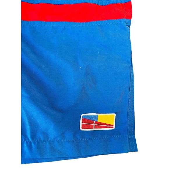 Men’s Five Four Ferry Blue Red Nautical Lined Drawstring Swim Trunks Size 32 - Picture 4 of 10